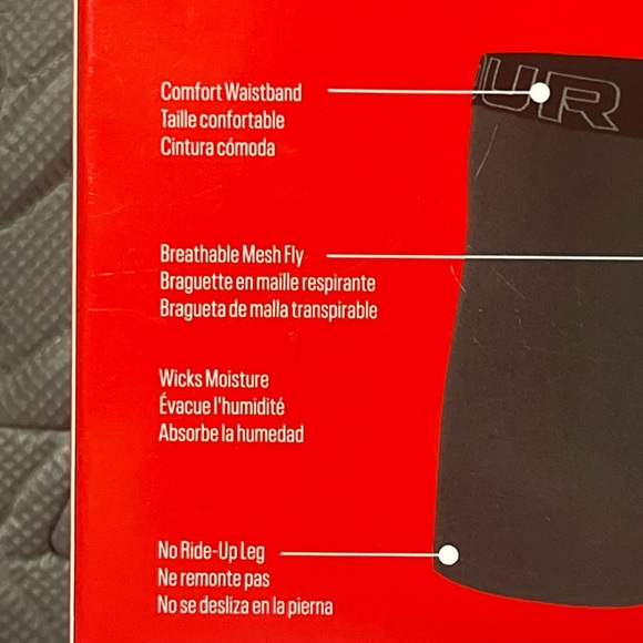 Under Armour Boxer Briefs Mens XL Black Red Gray 3 Pack Performance 6" Boxerjock - Picture 8 of 12